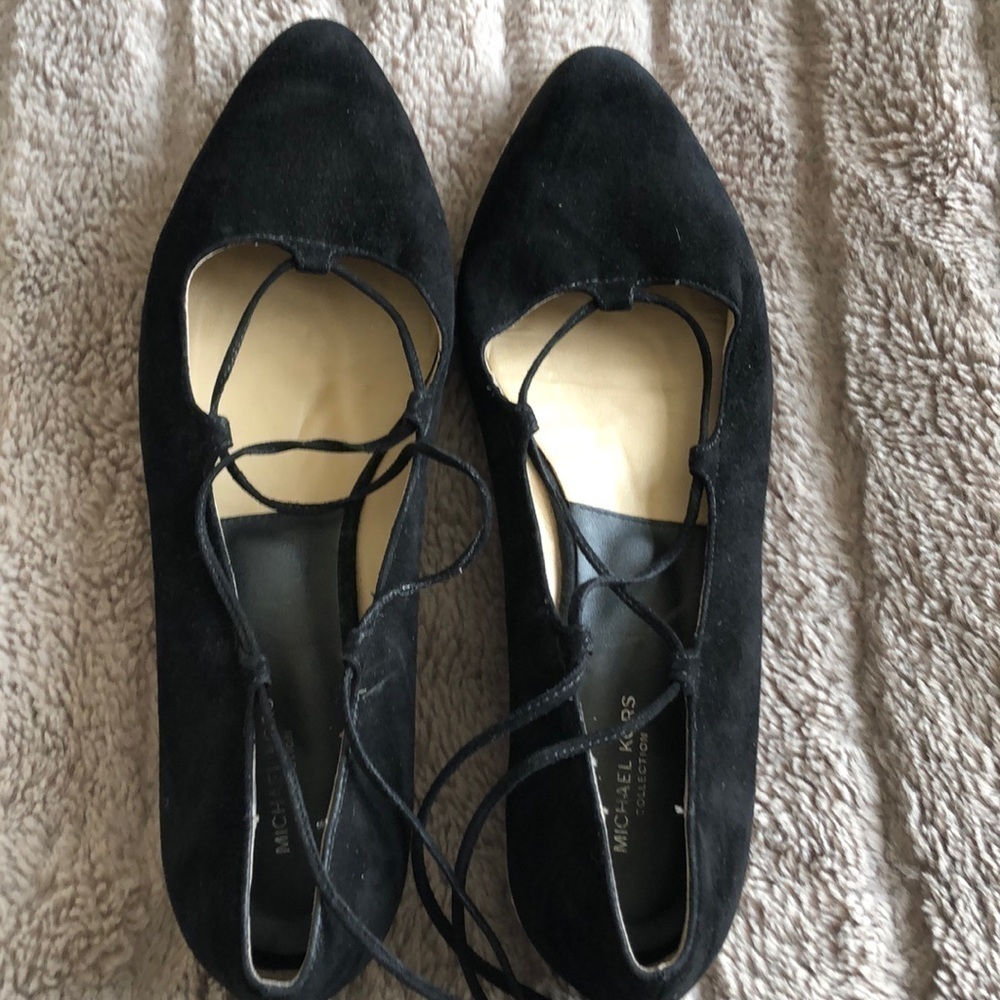 Michael Kors Collection lace up suede espadrilles pointed toe